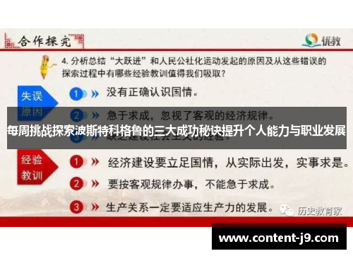 每周挑战探索波斯特科格鲁的三大成功秘诀提升个人能力与职业发展